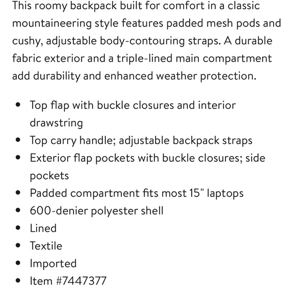 Herschel Supply Company Classic Black Backpack with Brown Straps - Picture 8 of 8